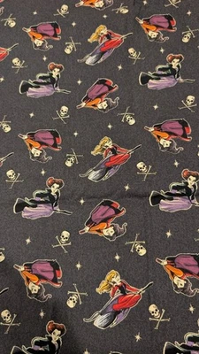 Muelles creativos de 1 yarda brujas en escobas 100 % tela de algodón Hocus Pocus nuevo Foto 1 de 3