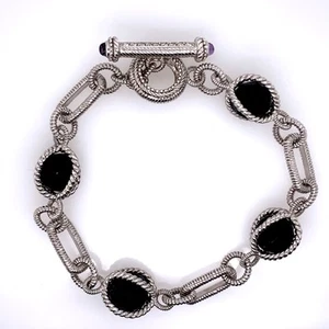 Judith Ripka Onyx Caged Sterling Silver Bracelet (DG7145201) - Picture 1 of 8