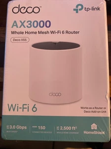 TP-Link Deco X55 Pro AX3000 Whole Home Wi-Fi 6 Mesh System  - 1 Pack - New - Picture 1 of 3