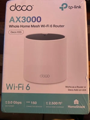 TP-Link Deco X55 Pro AX3000 Whole Home Wi-Fi 6 Mesh System  - 1 Pack - New - Image 1 of 3
