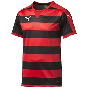 PUMA Hoop Crew Neck Short Sleeve Soccer Jersey Boys Black, Red 702067-14 - Picture 1 of 1