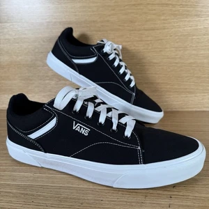 Zapatos para hombre Vans talla 11 UK 'Seldan' de lona blanca y negra con cordones - 46 EUR - Imagen 1 de 16