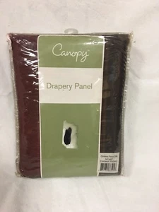 canopy drapery panel ombre faux silk 54”x 95” crimson victory - Picture 1 of 3