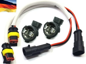 Flosser 1445 Pigtail Female H1 Head Light Bulb Holder Low Beam W/ Wire Harness - Foto 1 di 12