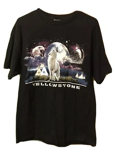 Vintage T Shirt Yellowstone 1990’s Wolf Indian - Bild 1 von 4