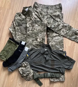 Conjunto de uniformes militares ucranianos UA Ejército táctico píxeles de combate pantalones chaqueta camisa1 - Imagen 1 de 9
