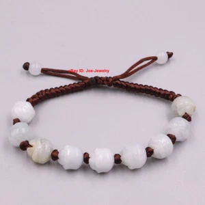 Natural Grade A Jade Women's Bracelet 10mm Rose Bead OWN DESIGN 6.5INCH - Picture 1 of 6