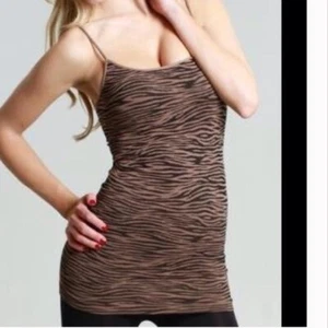 NEW Nikibiki Zebra Print Tank Top In Taupe Brown One Size Fits Most - Picture 1 of 1