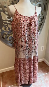 VESTIDO MES DEMOISELLES MUJER TALLA 40/8 Maxi Boho MEDIANO Rojo Floral SIN MANGAS - Imagen 1 de 9