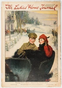 SLEIGH RIDE CHURCH LADIES HOME JOURNAL COMPLETE MAGAZINE FEB 1918 45LgAds M393 - Picture 1 of 24