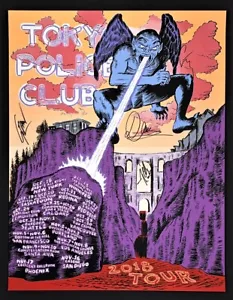 Tokyo Police Club POSTER 2018 Tour Siebdruck handsigniert handsigniert von Band - Bild 1 von 5