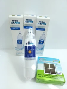 3 filtri di ricambio acqua frigorifero RWF1200AGolden IcePure adatti a LG Kenmore - Foto 1 di 8