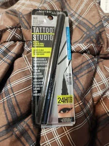 Maybelline 24H Tattoo Studio Liquid Eyeliner Ink Pen~Precise Tip 881 Matte Black - Picture 1 of 2