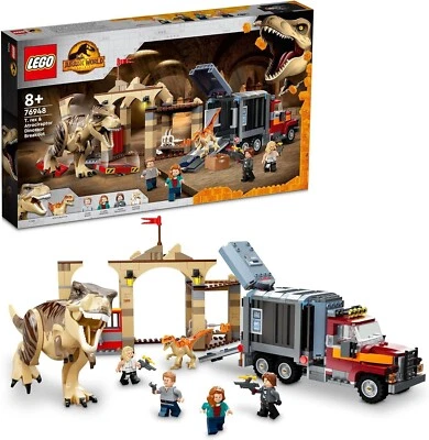 LEGO 76948 Jurassic World: T. rex & Atrociraptor Dinosaur Breakout 8+ Block toy - Image 1 of 4