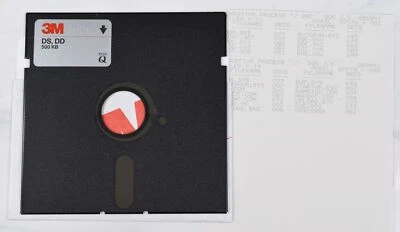 Disquete de computador antigo 3M - Não testado (Atari, DOS 2.5, processo criativo, 1991) - Imagem 1 de 4