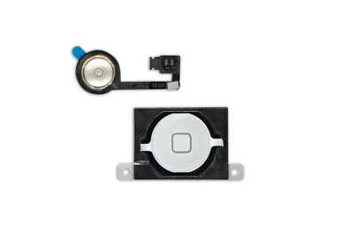 iPhone 4s Home Button vormontiert Dichtung Flexkabel Spacer weiß - Bild 1 von 2