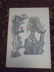 LITHOGRAPHIE, handsigniert und nummeriert 9/40 ?????? 75 Frauen Blume - Bild 1 von 8