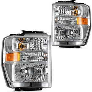 Headlight Assembly For Ford E150-E450 F650 F750 2008 2009 2010-2021 Van - Picture 1 of 9