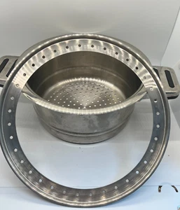 BergHoff Solingen Stainless Steel Steamer Pasta Strainer 8" 2 Pcs Set EUC - Picture 1 of 5