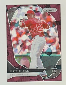 2020 Panini Prizm BURGUNDY CRACKED ICE REFRACTOR #68 MATT THAISS RC Rookie 20/25 - Picture 1 of 2