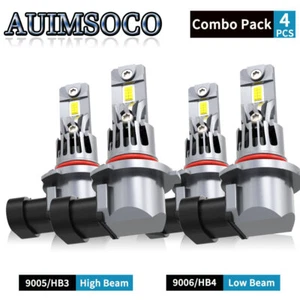 For GMC Sierra 1500 HD Classic 2007 9005+9006 LED Headlight Bulbs High Low Beam - Picture 1 of 16