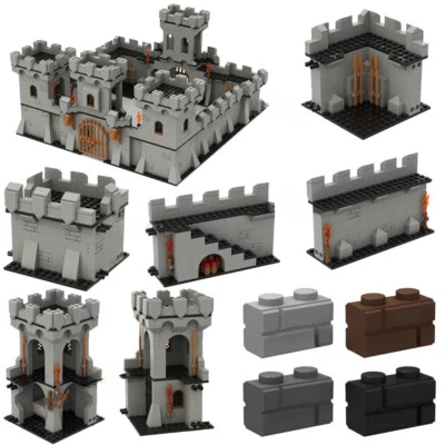 MOC Bricks Wall Medieval Knight Castle Tower Baseplate Army Set Lot Fit 98283 - Image 1 of 4