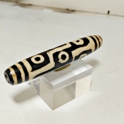 Ágata ojo abalorio Dzi tibetano calidad superior rara Foto 1 de 4