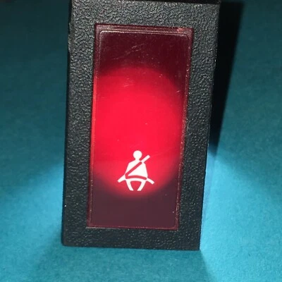 VOLVO 240 242 244 245 CENTER DASHBOARD FASTEN SEAT BELT WARNING LIGHT LENS DASH - Изображение 1 из 4