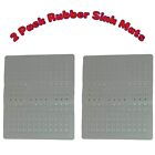 2PK Kitchen Sink Mat Non-Slip Rubber Drain Pad Protector ~ 12x10" inch Counter