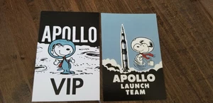 2019 SDCC EXCLUSIVE PEANUTS SNOOPY APOLLO LAUNCH TEAM VIP PROMO CARD SET OF 2 - Bild 1 von 1