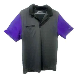 Nike Golf Polo Shirt Men XL Cooling Pocket Performance Dri-Fit Gray Blue Collar - Picture 1 of 7