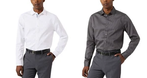 Tahari Men's Luxe Woven Dress Shirt - Picture 1 of 62