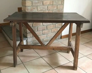 Tavolino antico in legno, lunghezza cm 95; larghezza cm 53 e altezza cm 67 - Foto 1 di 1