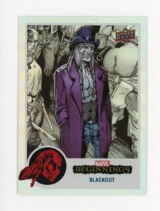 2022 Oberdeck Marvel Anfänge #124 BLACKOUT seltene REGENBOGENFOLIE PARALLELE KARTE - Bild 1 von 1