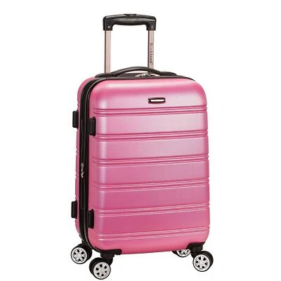 Rockland Melbourne Expandable Carry On Pink 20 inch - Image 1 of 4