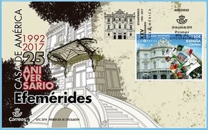 FDC SPAIN AÑO 2019 SEDE DE LA CASA DE AMÉRICA EDIFIL 5334 EN SOBRE PRIMER DÍA - Imagen 1 de 1