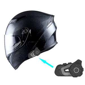 1Storm Motorcycle Full Face Dual Visor Helmet HJK316+Spoiler+Bluetooth Headset - Picture 1 of 117