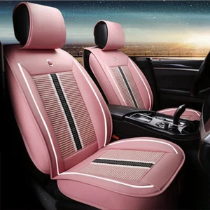 Car Seat Covers 2-Seat Front for Mitsubish PU Leather Cusion 004 Pink - Picture 1 of 11