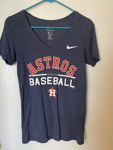 Houston Astros Women’s Nike Short Sleeve V Neck Tshirt Size XS Cover