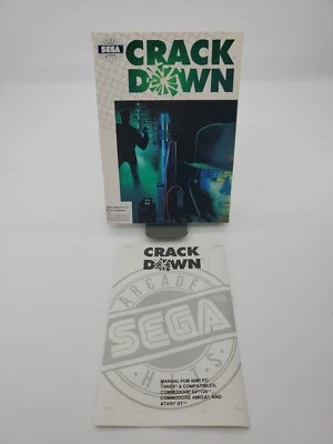1990 Sega Arcade Hits Crack Down IBM 5.25" Computer PC Game Box & Manual Only - Image 1 of 4