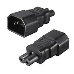 Power Adaptor Connector IEC C14 Male Plug to IEC C7 Female Socket (Figure of 8) - Picture 1 of 2