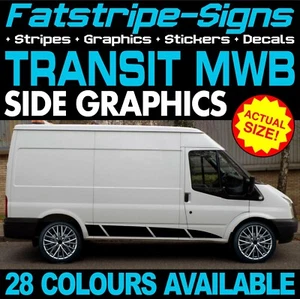 passend für Ford Transit MWB GRAFIK AUFKLEBER STREIFEN AUFKLEBER SPORT MK6 MK7 CAMPER MX - Bild 1 von 2