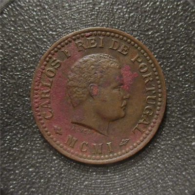 PORTUGUESE INDIA-1901-1903 -1/8 TANGA-CARLOS I -LISBOA MINT- KM#14  GTE - Image 1 of 3