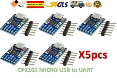 5pcs CJMCU CP2102 MICRO USB to UART TTL Module 6Pin Serial Converter - Imagen 1 de 4