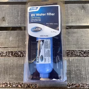 Camco RV Water Filter Taste Pure High Flow KDF Carbon Exterior 882023 #510 ONE - Foto 1 di 6