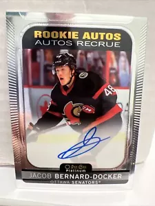 2021-22 O-Pee-Chee Platinum Jacob Bernard-Docker #R-BE Rookie Auto RC - Picture 1 of 4