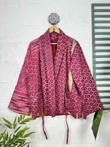 Chaqueta Kantha India Hecha a Mano 10 Piezas, Chaqueta Kantha de Algodón Suave, Bata de Baño Kimono - Imagen 1 de 5