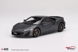TOP SPEED 1/18 HONDA NSX TYPE S 2022 GOTHAM GRAY MATTE TS0425  - Picture 1 of 6