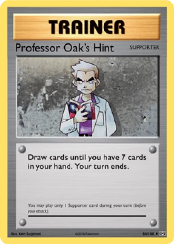 1x Professor Oak's Hint 84/108 REVERSE HOLO XY Evolutions Pokemon TCG Card MP - Image 1 of 1