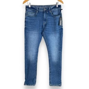 NEW Buffalo David Bitton Max-X Skinny Stretch Jeans Mens 32 Authentic Worn Blue - Picture 1 of 7
